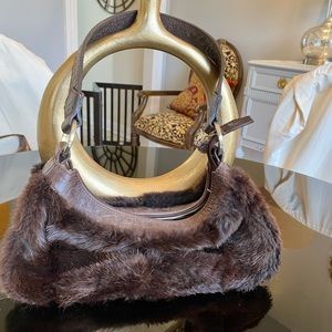 Terrida Italian fur leather handbag